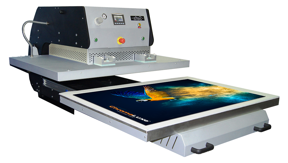 En transferpress från SEFA med dragplatta