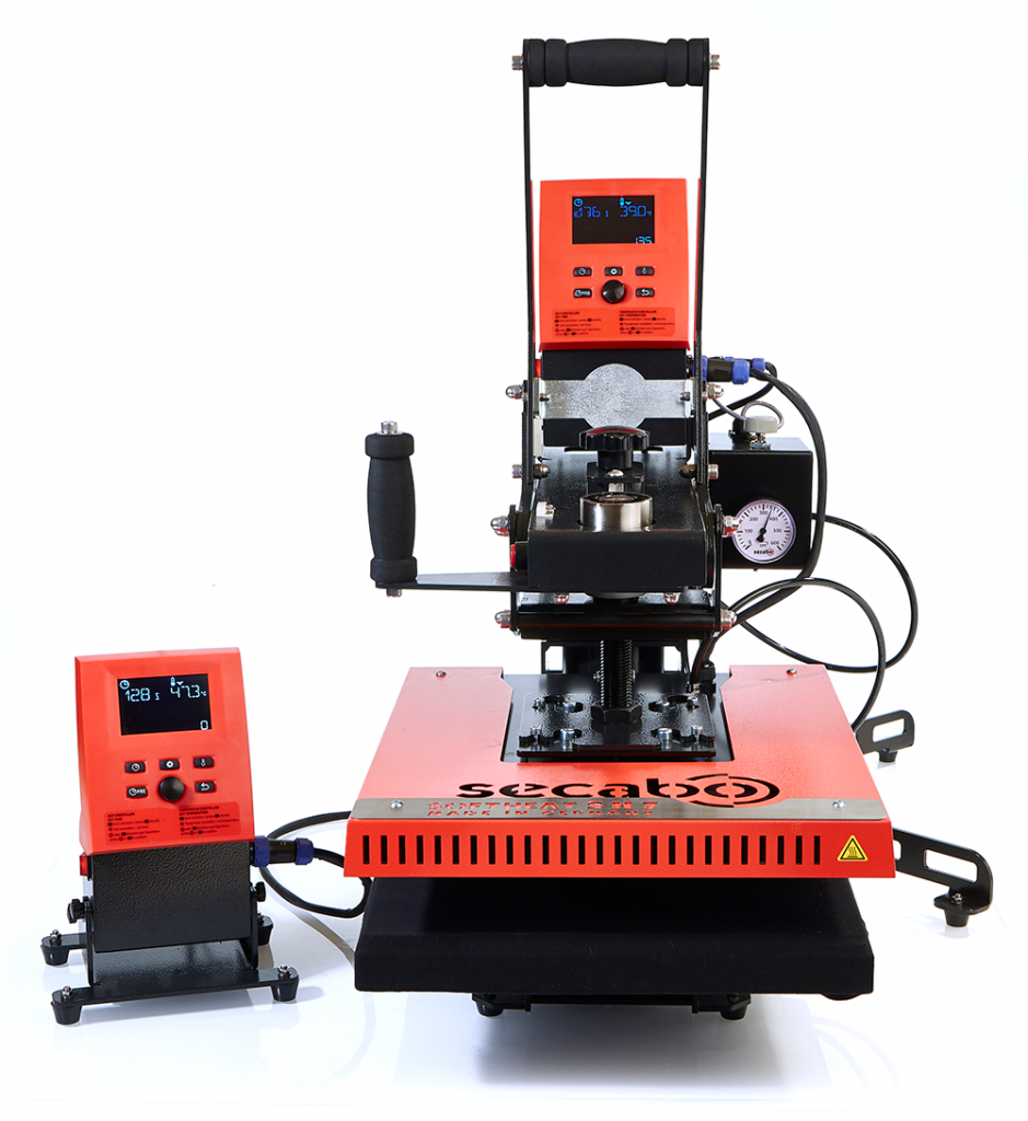 Transferpress (swing-away) från Secabo.